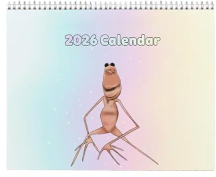 2026 årlig väggplanerare – månadskalender med humor, praktisk schemaläggningsfunktion för vuxna och studenter, perfekt för hem, kontor, skola, vänner, familj, organisera möten