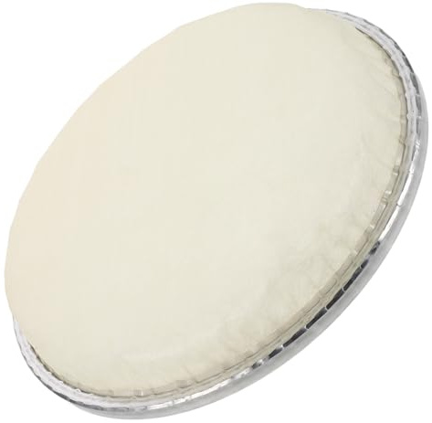 8-zoll Rundes Djembe Ersatz Schlagfell für Afrikanische Trommeln | Beige, Aluminiumlegierung und Synthetikleder, für Innen und Außeneinsatz, Passgenaues Zubehör