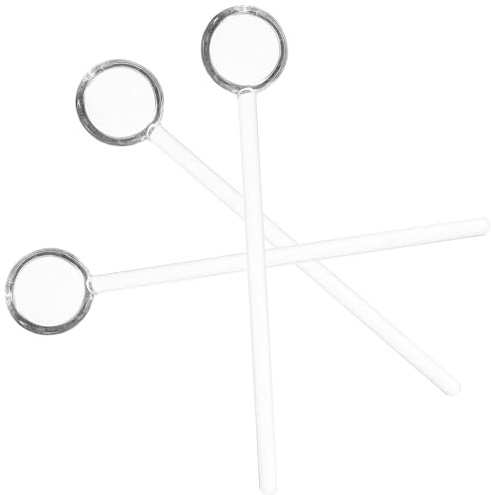 Homoyoyo 3 Cucharas de Vidrio para Café Espresso, Cucharillas Pequeñas para Miel y Yogur, Mini Cucharas de Degustación Transparentes de 15.5 Cm, Aptas para Uso en Casa y Reutilizable