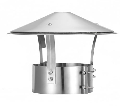 Sombrerete Chimenea de Acero Inoxidable, Tapa de Ventilación 90/100/130/150/180/210/250mm Sombreros para Chimeneas, Cubierta de Lluvia para la Chimenea(150mm/5.9in)