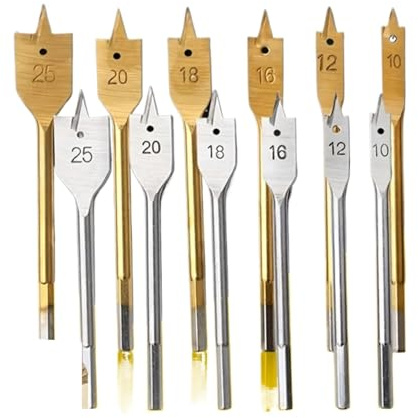 Spatenbohrer 6 teile/satz Bohrer Griff Öffner 10mm-25mm Flach Bit