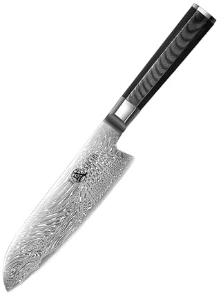 MITSUMOTO SAKARI Cuchillo Chef de Espiga Completa, 17 cm Cuchillos Santoku