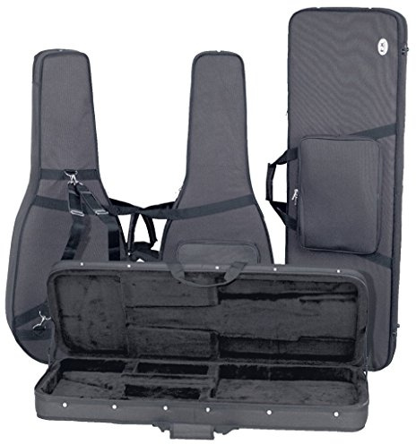 GEWA custodia per chitarra FX Light Weight Softcase, custodia rettangolare per basso elettrico, universale nera