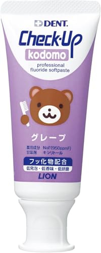 Lion Check-up Kodomo Pâte à dents 60 g, 1 tube de raisin