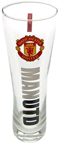 Manchester United Official Peroni Style Pint Glass - Multi-Colour