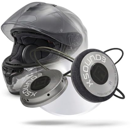 I A S U S Premium Audio Motorcycle Helmet Speakers Work with Most Helmet Comms with Earbud Ports - The XSound 3 Drop in Headphones Speaker Kit Includes Accessories for a Quick Install