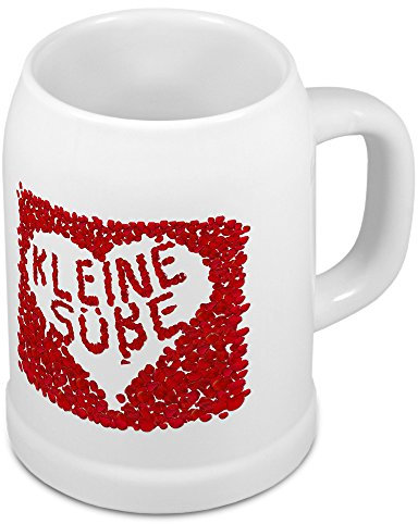 digital print Bierkrug mit Namen Kleine Süße - Motiv Rosenherz - Namenstasse, Becher, Maßkrug, Humpen