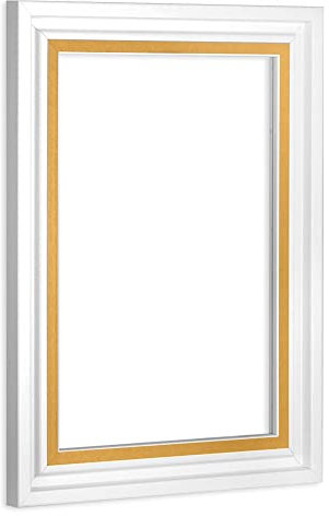 Bildershop-24 Schattenfugenrahmen GLADI5 für Acrylglas, Alu-Dibond, Glas und Forex Bilder Schattenfuge 0.5cm 80x100cm Weiß (matt)