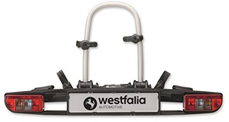Westfalia Bikelander Classic Bike Rack for Towbars | Bike Carrier for 2 Bicycles | Suitable for E-bikes | Foldable, black