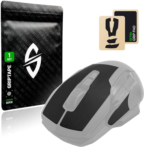 SensoryBoost Maus Grip Tape – kompatibel mit Roccat Kone AIMO (inkl. Zuschnitt-Pad) Schweißabsorbierend, extrem rutschfest & Ultradünn (0,5 mm) – Rückstandsfrei – Gaming Zubehör