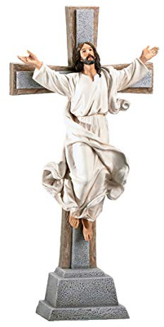Joseph's Studio by Roman – 15 Risen Christ Tabletop Crucifix, Easter Decoration, Christian Religious Home Décor