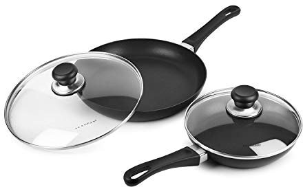 Scanpan Classic Nonstick Fry Pan Skillet Set with Lids (8 & 10.25-inch)