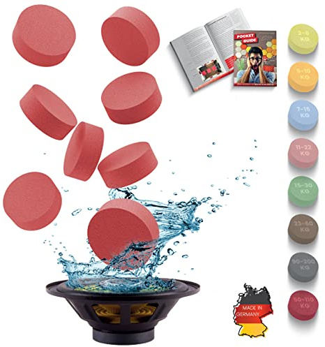 PolySound Sylo High-End Lautsprecher Füße, Schwingungsdämpfer 8er Set rot 50-120kg - materialschonend mit Wasser geschnitten - Nicht gestanzt - Made in Germany