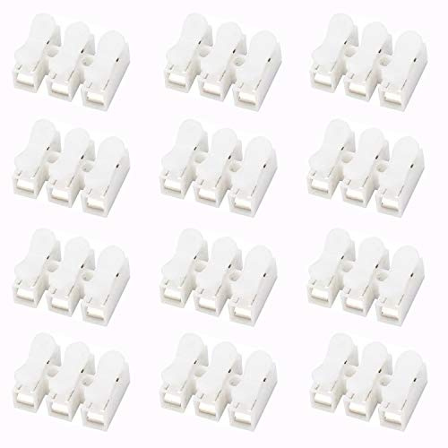 CEEYSEE 39 Pcs Spring Wire Connectors CH3 Cable clamp Terminal Block Quick Push-in Electrical Wiring Terminal Connectors (SCH3)