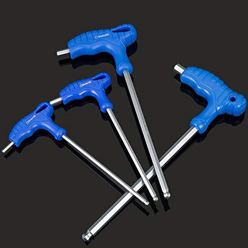 AGAOXING chiave ingleseChiave inglese 1pc Braccio lungo Stella Torx Chiave esagonale Chiave esagonale Chiave esagonale Chiave tipo T Strumenti di riparazione biciclette, sfera 5mm