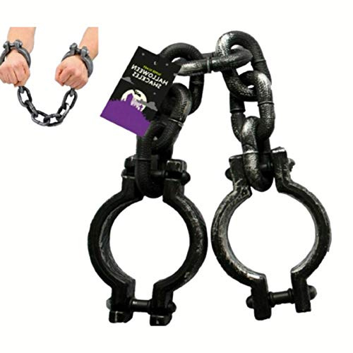 Be-Creative Manilles de prisonnier pour Halloween - Chaîne et menottes - Accessoire de fête - Royaume-Uni