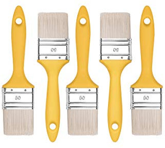 M7 brochas pintura set de 5 piezas, Ancho 50mm-5 piezas, Juego de pinceles con mango de plástico, Cepillo de pintura 5PCS, Serie *37*, A0200-370550
