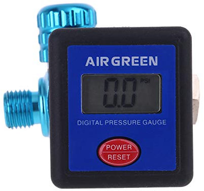 Abcidubxc Digital Pressure Air Gauge Regulator, with Adjust Valve Paint Spray-Gun Compressor