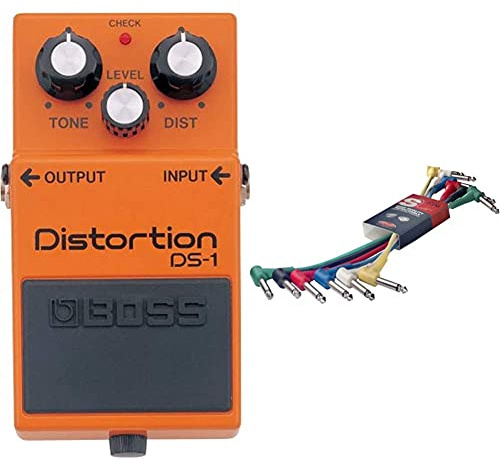 BOSS DS-1 Distortion Pedal, Classic TOnes For All Types of Music & Stagg SPC015L E Patch Cable
