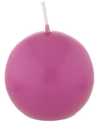 Kugelkerzen Fuchsia Pink, Ø 100 mm, 4 Stück, dt. Kerzen in RAL Kerzenqualität, Kein rußen und Tropfen