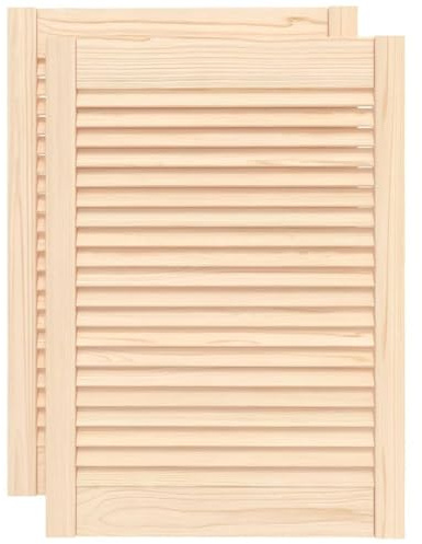 vidaXL Skåpluckor lamelldesign 2 st 69x49,4 cm massiv furu