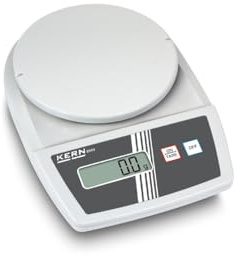 KERN Modello EMB Schulwaage, 5kg Wägebereich MAX, 1mg Reproduzierbarkeit, Hellgrau/Grau