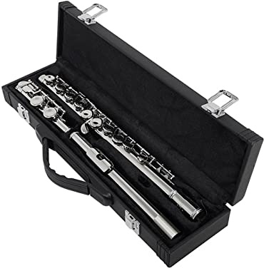 Zengxue Querflöte Anfänger 16 Löcherflöte Mit E Key Wolorwind Instrument Geschlossene Loch C Tone Cupronickel-Röhrchen Mit Gepolsterter Tasche