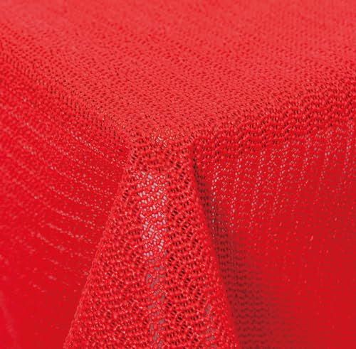 texpot Tischdecke 130 x 160 cm rot Gartendecke mit Saum abwaschbar Gartentischdecke Balkon Terrasse wetterfest