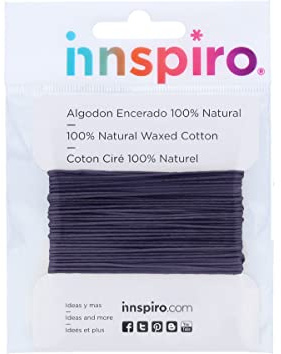 INNSPIRO Cordoncino cotone cerato fine viola 1,5 mm. 5 m.