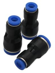 Lot de 3 réducteurs pneumatiques IQS - 6-10 mm - Diamètre du tuyau : 6 et 10 mm - Connecteur d'air comprimé