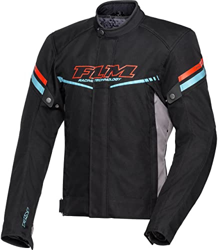 FLM Traction Textiljacke - Wasserdicht & Atmungsaktiv - Airbag-geprüft - Mit Thermoweste & Reflektoren