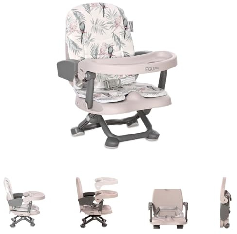 Lorelli Kinderhochstuhl 2 in 1 Ego Plus, Kinderstuhl, klappbar, höhenverstellbar grau