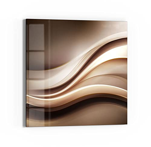DEQORI Glas-Magnettafel | 50x50 cm groß | Motiv Edelmetallschwingung | Memo-Board aus Glas | Magnetboard inkl. Magnete, Stift & Tuch für Küche & Büro | Tafel magnetisch & beschreibbar