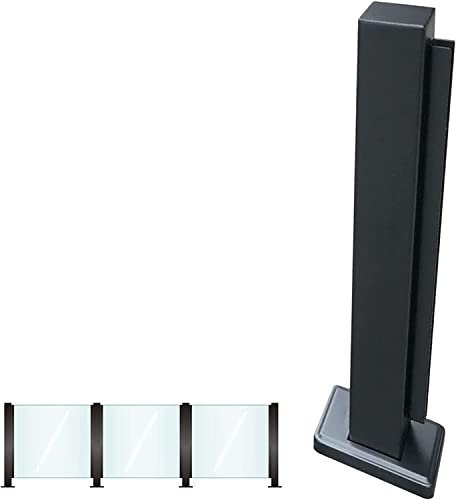 Garden Deck Stairway Fencing Clamp Posts Balcony Platform Floor-Mount Glass Banister Railing Post for 10mm - 12mm Thick Panel, Balustrade Railing Post Pool Fence Pole, Stainless Steel ( Color : End Po