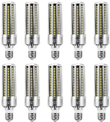 PAZWAHF E26/E27 LED-Leuchtmittel, kommerzielle Glühbirnen mit hohem Lumen, eingebauter Lüfter, 50 Watt, 5000 lm, 360° Abstrahlwinkel, 3000 K 6000 K AC 100 V ~ 277 V (10er-Pack)