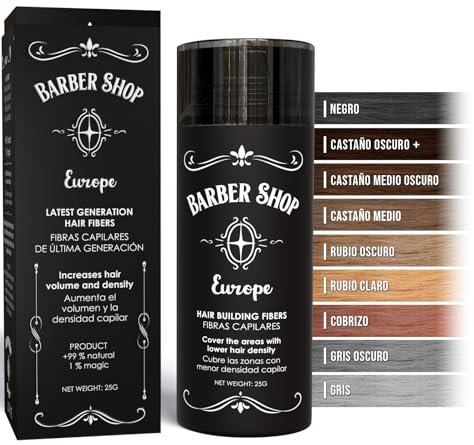 Fibras Capilares | Hair Fibers - Fibra Capilar Hombre y Mujer - Maquillaje Capilar de Microfibras Capilares para Disimular Calvicie - Voluminizador Cabello en Polvos Pelo Hombre