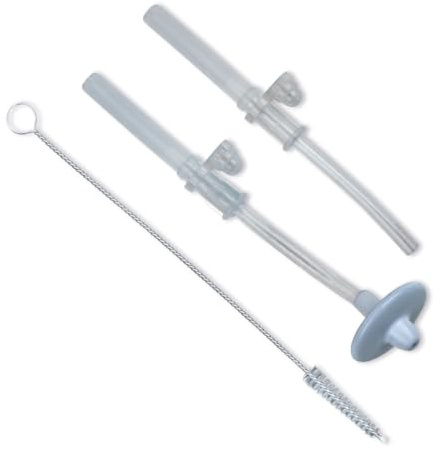 TUM TUM Ensemble de 3 brosses à biberon longues et paille lestée pour gobelet Tippy Up | Séries 2 & 3 | Brosse de nettoyage de biberon pour gobelet d’apprentissage pour tout-petits | Conçu avec un