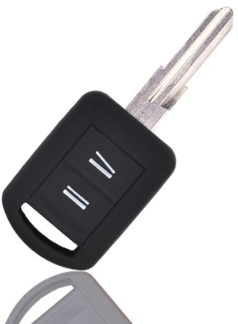 Juttzzei Autoschlüsselhülle Für Opel Astra Combo C Corsa C Meriva A Zafira Tigra B TwinTop Vectra Signum Omega - TPU Silikon, 2 Tasten, Schwarz