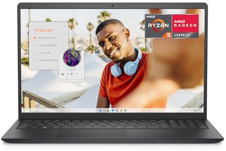 Dell Inspiron 15 Computer portatile FHD (1920 x 1080), AMD Ryzen 5 7520U, Radeon Graphics, 8 GB RAM, 512 GB SSD, Windows 11 Home, tastiera spagnola