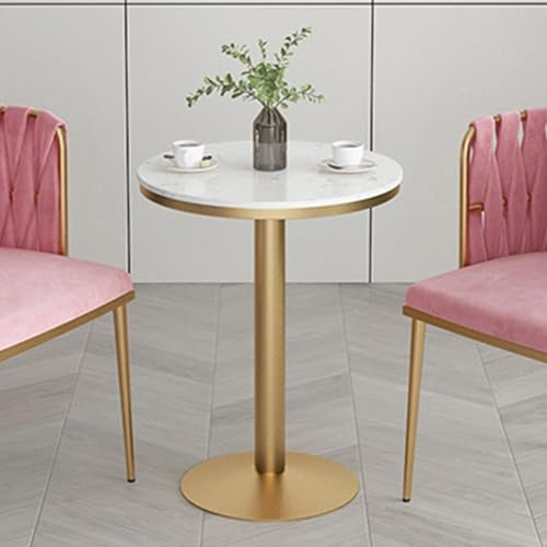 Yopappol 55 cm runder Marmor-Bartisch, Restauranttische, Pub-Esstisch, Kaffee-Besprechungstisch für Zuhause, Büro, Esszimmer und Küche, Beistelltisch im modernen Stil(Size:Height 75cm)