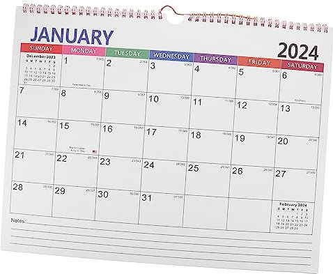 NUOBESTY Wandkalender Monatskalender Zum Aufhängen Für Zuhause Mit Notizblock-design Zum Aufschreiben Von Ereignissen Und Terminen