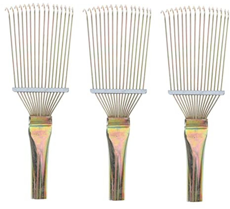 COLLBATH 3 Stücke Pflege Rake Pinsel Metall Zähne Haar Entfernung Für Rinder