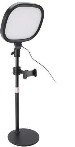 Laptop Rings Light with Stand and Phone Holder for Desk, Video Conference Lighting Full Screen Design Desktop Video Conference Light for Zoom Streaming Video Recording Makeup