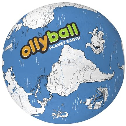 Ollyball Planet Earth, der ultimative riesige Indoor-Spielball, Jumbo-Größe, 55,9 cm, bunter Ball, geeignet für drinnen und draußen, Lernspielzeug
