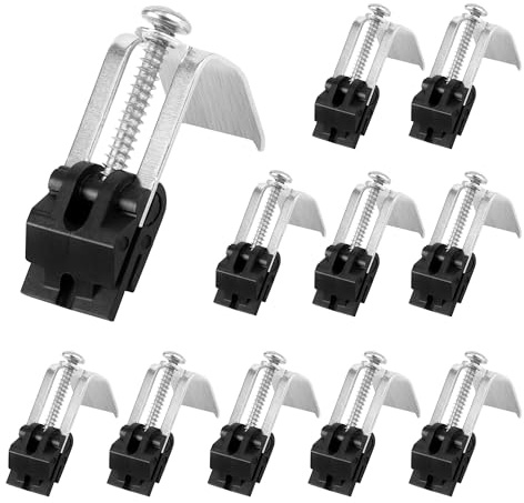 Lot de 10 clips d'évier encastrables - Pinces de fixation réglables pour buanderies, éviers de cuisine, salles de douche