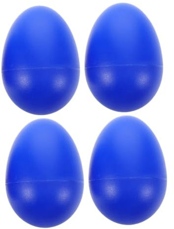 OFFIGAM Blaue Plastik Maracas Für Kinder Musikalische Eierrasseln Shaker Spielzeug Zur Motorischer Und Kognitiver Fähigkeiten Kindersicher 4 Stück