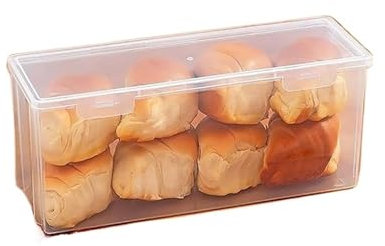 CGUOHU Panera Refrigerador de plástico Transparente, Caja de Almacenamiento for Pan Tostado, horneado en casa, Recipiente for Pastel y Pan, Caja de Sellado para Guardar Pan(Transparent B)