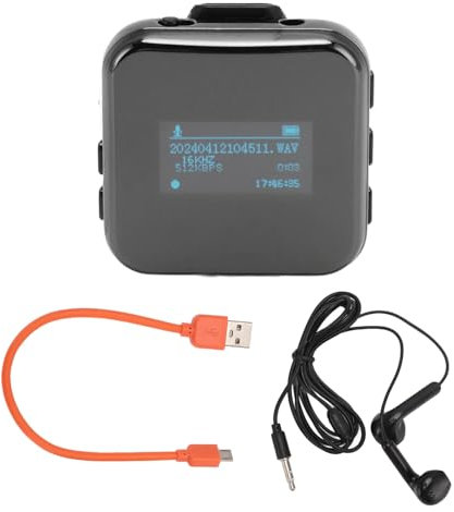 Lettore MP3, lettore ebook HiFi ad alta definizione con riduzione del rumore, lettore musicale MP3 portatile AI Sync con clip rimovibile per amanti a musica e appassionati di (32g)