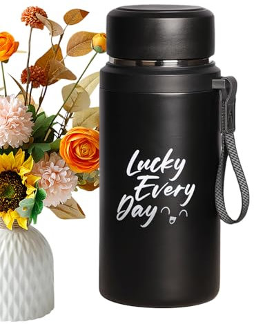 Thermosflaschen | 800ml Edelstahl Reise Teebecher Mit Teefilter | Vakuumverschluss, Leicht & Kompakt Für Sport, Freizeit & Outdoor