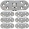 Highdecora 180-Degree Stainless Steel Flip Door Hinges, 30mm x 80mm, Counter Flap Hinges for Wooden Box, Cabinet (12)
